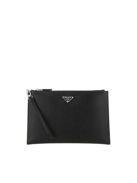 Prada Prada Black Leather Clutch