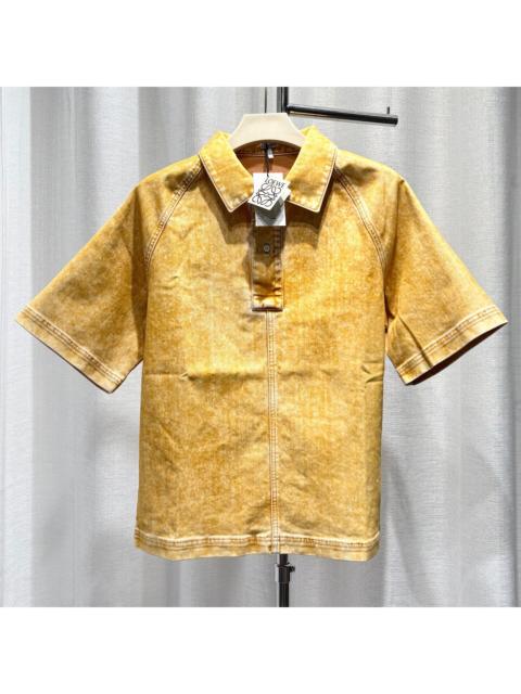 Loewe Loewe Short Sleeve Polo Shirt Lapel Shirt Leather Patch Shirt