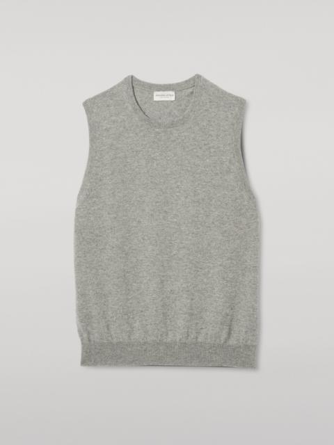 Johnstons of Elgin Lennox Grey Cashmere Sleeveless Tank