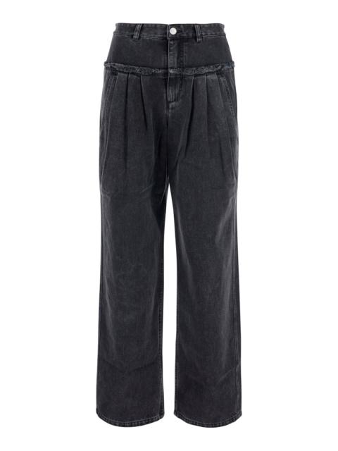 Isabel Marant Étoile Isabel Marant Etoile Women Iniza-Ga Pants With Pockets And Straight Hems In Black Tech Fabric For Wo