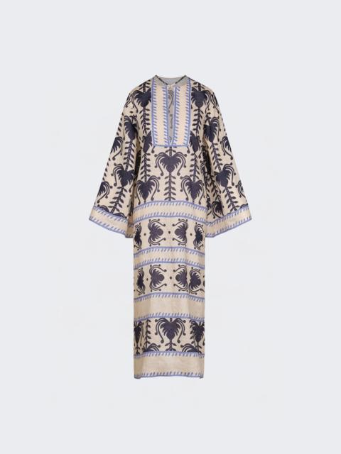 Johanna Ortiz Wild Savannah Tunic Dress Ecru And Navy