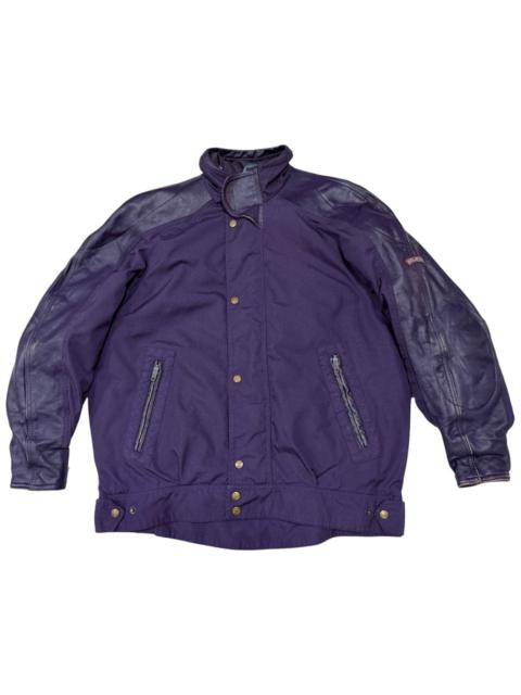 Belstaff Vintage 80s 90s Belstaff Leather Nylon Motorcycle Jacket
