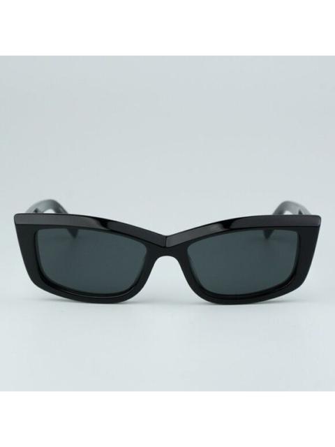 SAINT LAURENT SALE! NEW Saint Laurent SL658 001 Black Rectangle Unisex Sunglasses