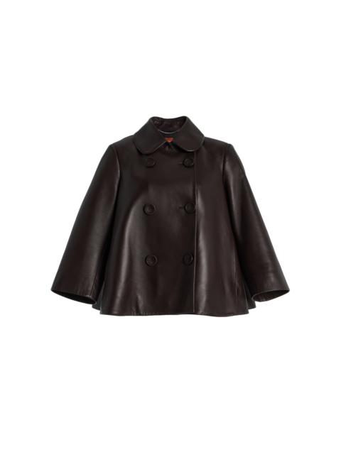 Altuzarra Hayden Leather Peacoat brown