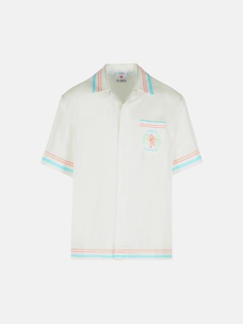 CASABLANCA 'DANCE JOY' WHITE SILK SHIRT