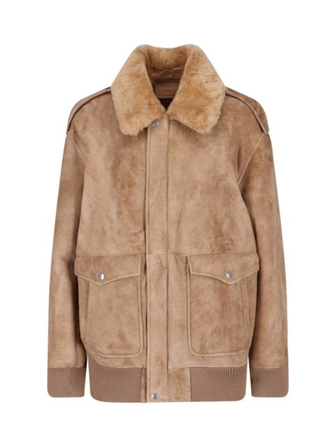 Prada SHEEPSKIN AND SHEARLING SUEDE JACKET