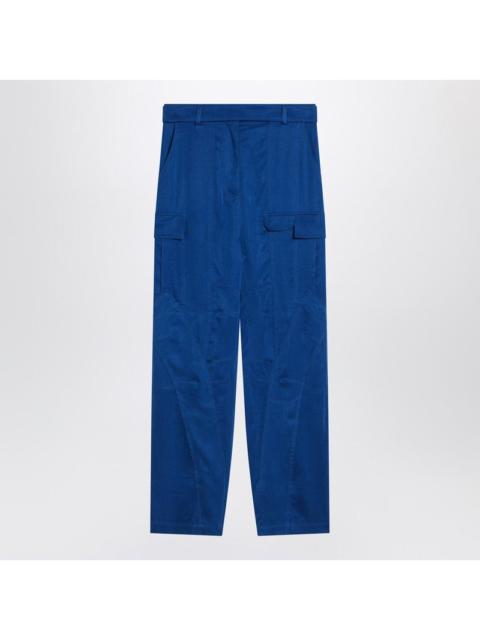 FERRAGAMO Ferragamo Electric Blue Cargo Trousers Women