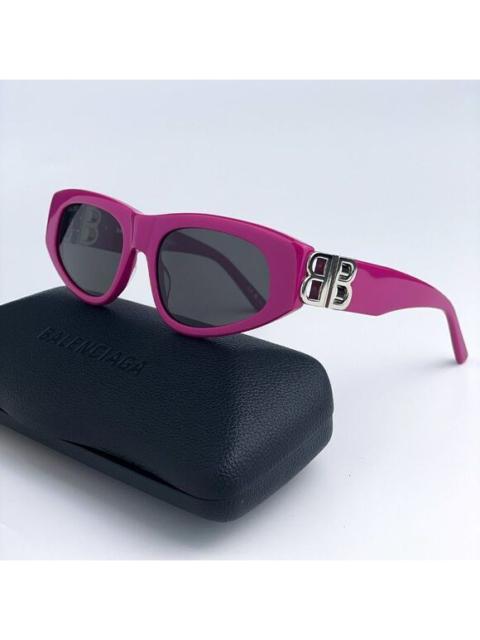 BALENCIAGA NEW Balenciaga BB0095S 017 Fuchsia Pink Silver Grey Cat Eye Unisex Sunglasses