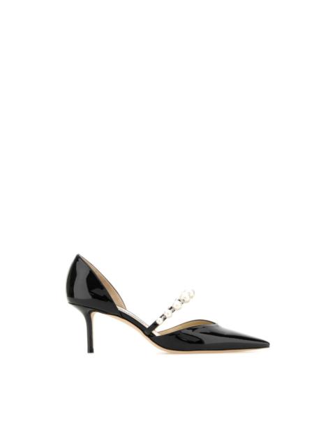 JIMMY CHOO JIMMY CHOO Aurelie Black Patent Leather 65mm Heel Pumps New