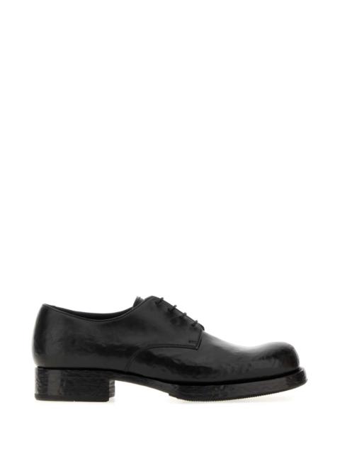 Prada Prada Men Black Leather Lace-Up Shoes