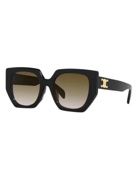 CELINE Celine Triomphe Brown Butterfly Ladies Sunglasses CL40239F 01F 55