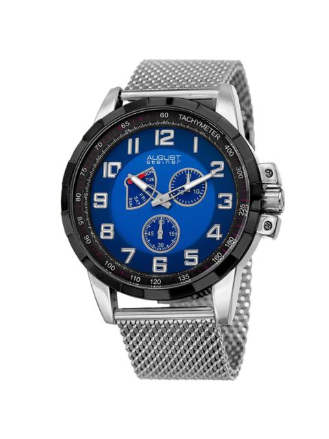 Other Designers August Steiner Quartz Blue Dial Stainless Steel Mesh  Men's Watch AS8202SSBU