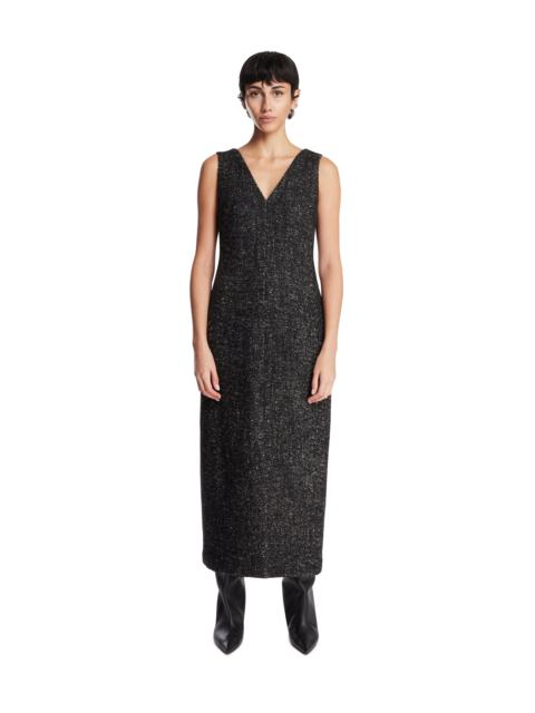 The Row Black Wool Midi Dress