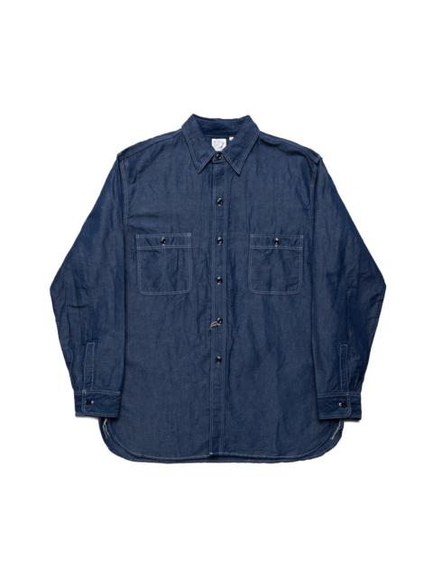 orSlow Supima 100/2 Linen Dungaree Work Shirt - One Wash
