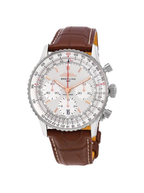 BREITLING Breitling Navitime Chronograph Automatic Chronometer Silver Dial Men's Watch AB0139211G1P1