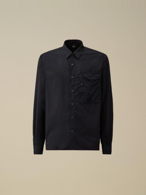 C.P. Company Popeline Longsleeve Logo Button Shirt