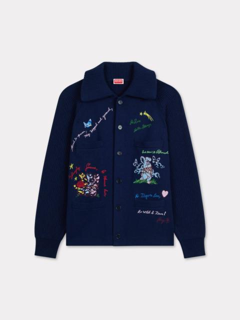 KENZO 'KENZO Cartoon' embellished cardigan in wool cotton