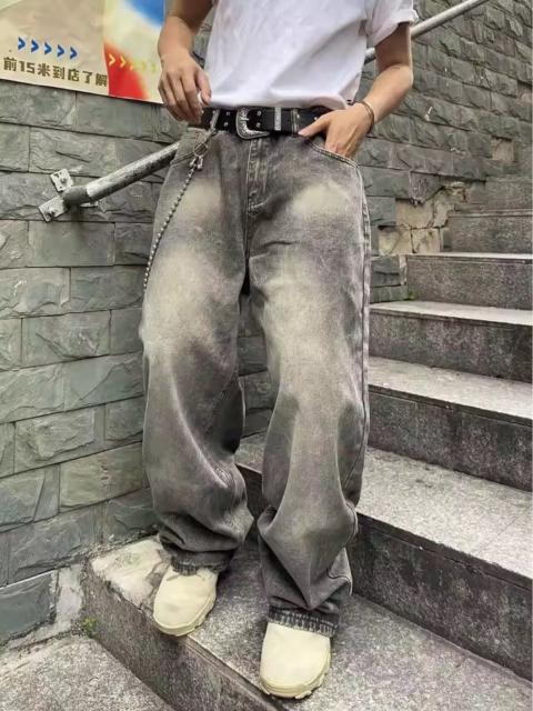 Other Designers Washed Grey Baggy Skater Jeans - Y2K / Grunge Aesthetic