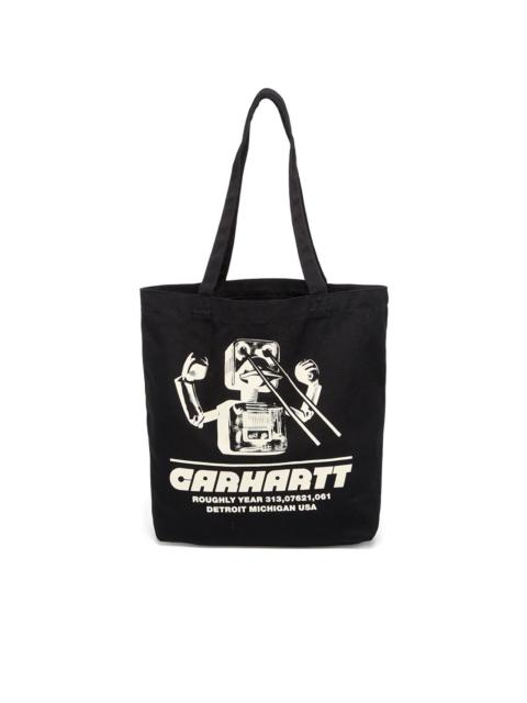 Carhartt graphic-print canvas tote bag