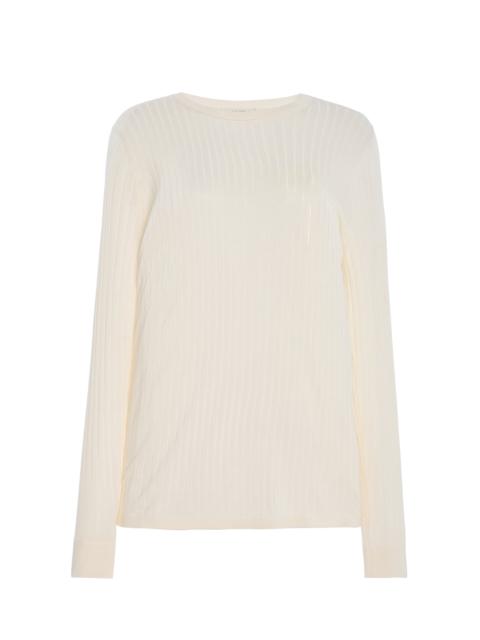 The Row Keya Ribbed-Knit Top neutral