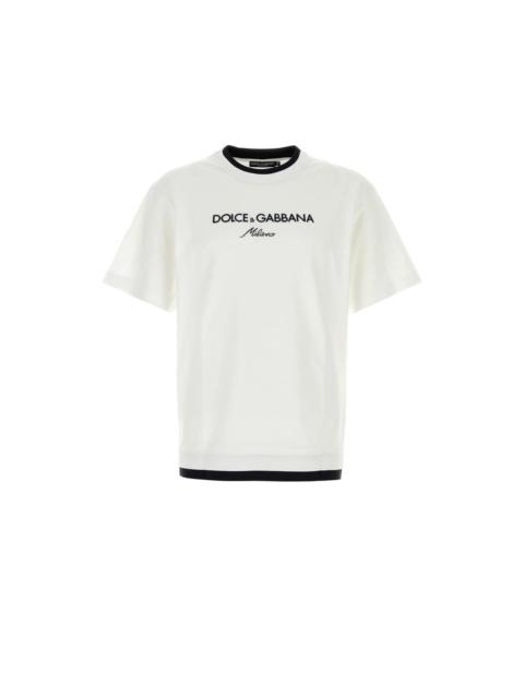 Dolce & Gabbana DOLCE & GABBANA White Cotton T-Shirt New & Authentic (Men's