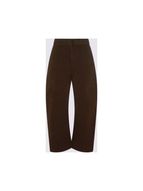 Lemaire Dark Brown Leather Pants
