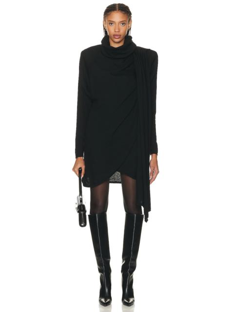 SAINT LAURENT Hooded Draped Dress