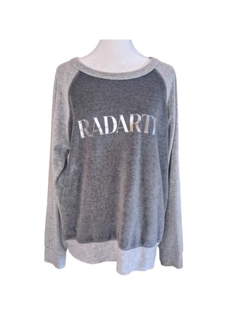Other Designers Rodarte Radarte Gray Silver Velour Raglan Sweatshirt Medium