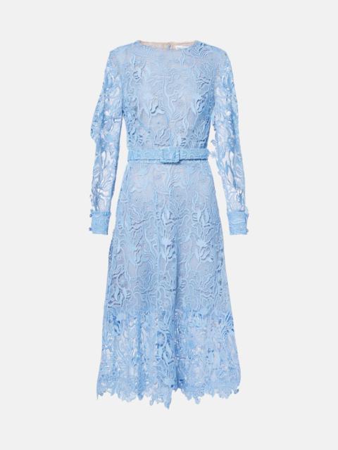 Oscar de la Renta Floral lace cocktail dress