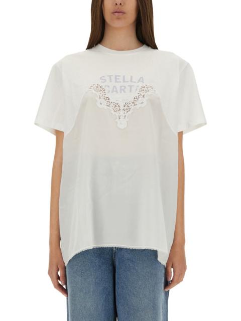 Stella Mccartney Women T-Shirt With Lace Insert