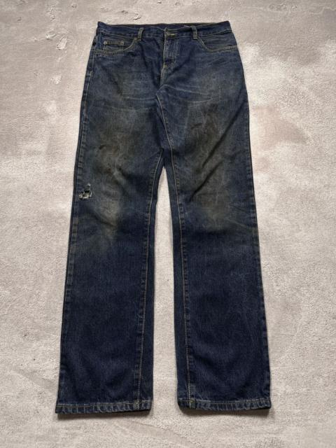 Other Designers Le Grande Bleu (L.G.B.) - Vintage Helmut Lang Style Distressed Painted Jeans Denim