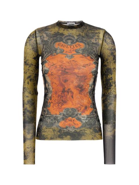 Jean Paul Gaultier Women Printed Tulle Tank Top