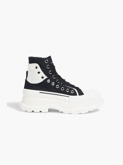 Alexander McQueen Tread Slick two-tone canvas boots