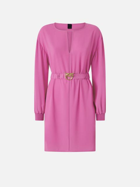 PINKO SHORT TECHNICAL CREPE DRESS
