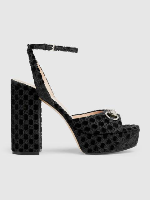 GUCCI Women's platform sandal with Horsebit
