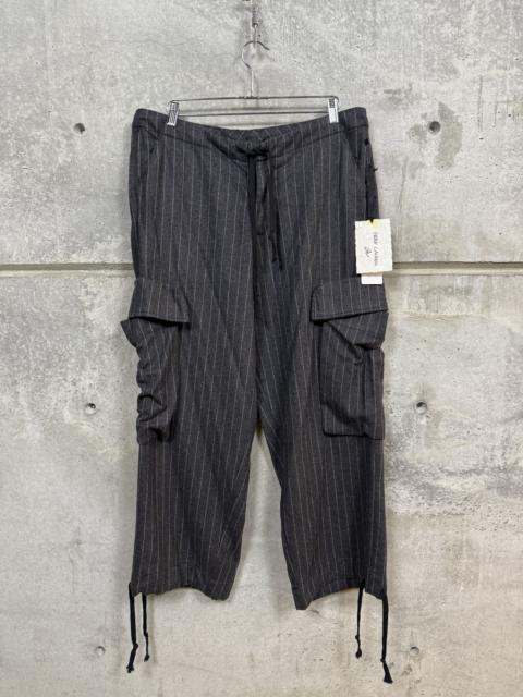 Greg Lauren $1050 Greg Lauren Pinstriped Wide-Leg Pants