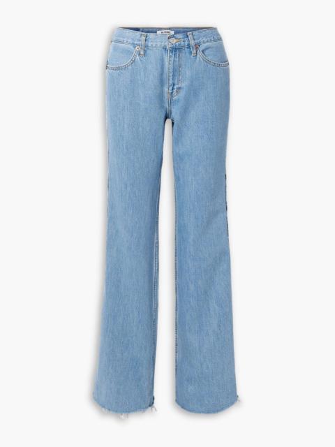 RE/DONE The Californian frayed mid-rise flared jeans