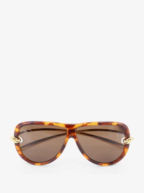 Bottega Veneta Bottega Veneta Knot Aviator Sunglasses Brown