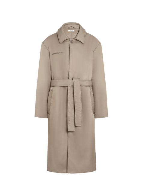 PANGAIA Mens Flower-Warmth Trench Coat - Taupe