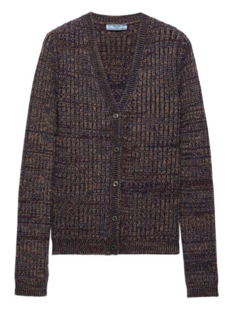Prada rib-knit V-neck cardigan