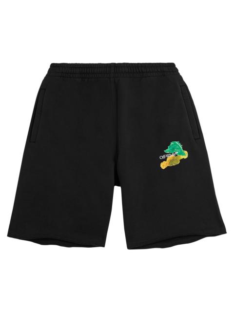 Off-White Brush Arrow Sweatshorts 'Black/Multicolor'