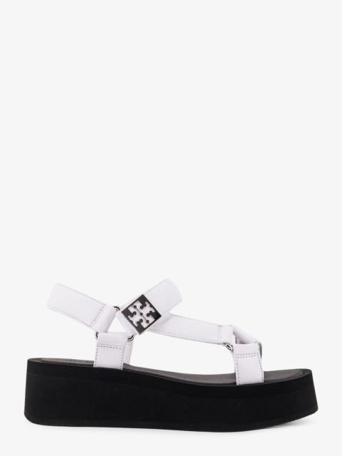 TORY BURCH - Tory Burch Mellow Leather Wedge Sandals