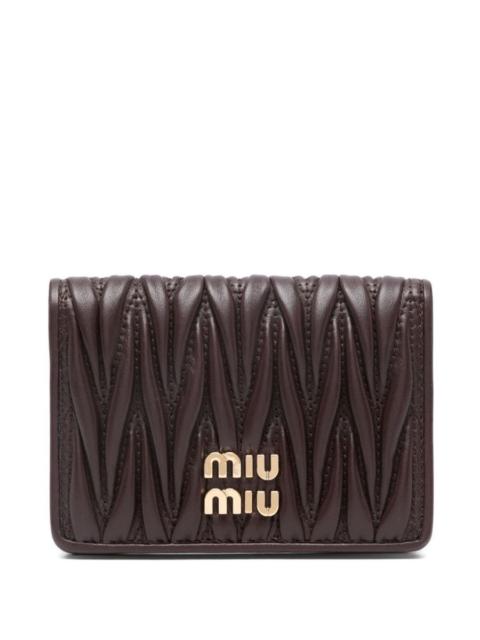 Miu Miu Logo-Plaque Matelassé-Effect Wallet