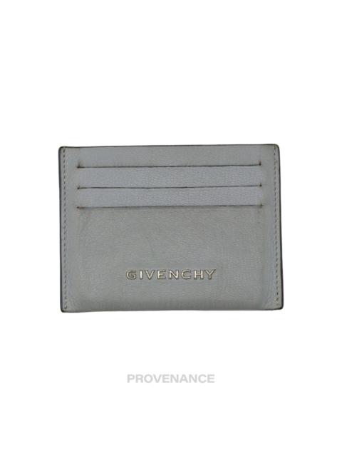 Givenchy Logo Card Holder Wallet - Blue-Grey Leather