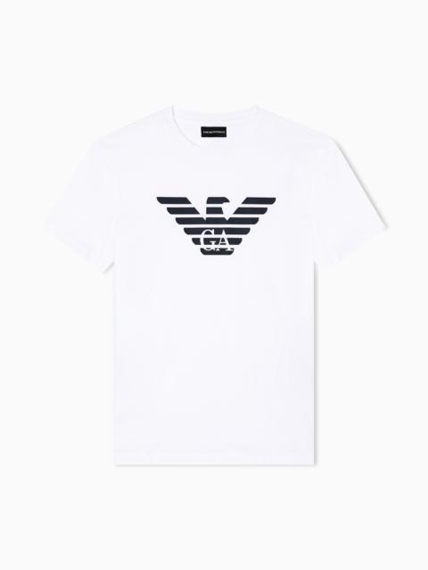 EMPORIO ARMANI Pima-jersey T-shirt with logo print