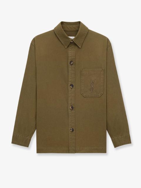 SAINT LAURENT Saint Laurent Cotton And Linen Shirt With Embroidery