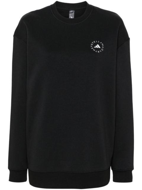 Adidas By Stella Mccartney Logo Organic Cotton Swatshirt