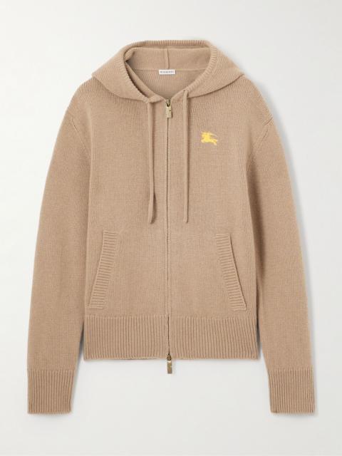 Burberry Cashmere and wool-blend hoodie Beige
