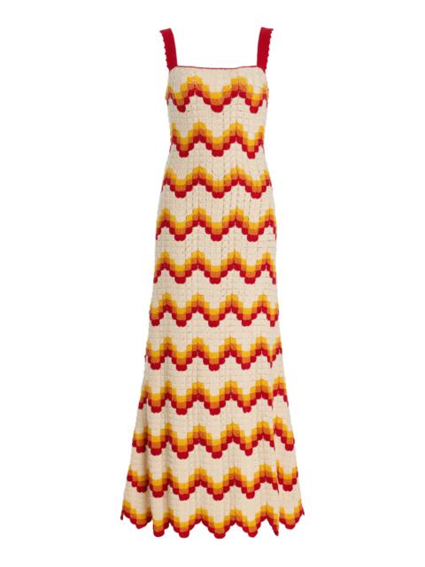 ESCVDO Marea Crocheted Cotton Maxi Dress multi
