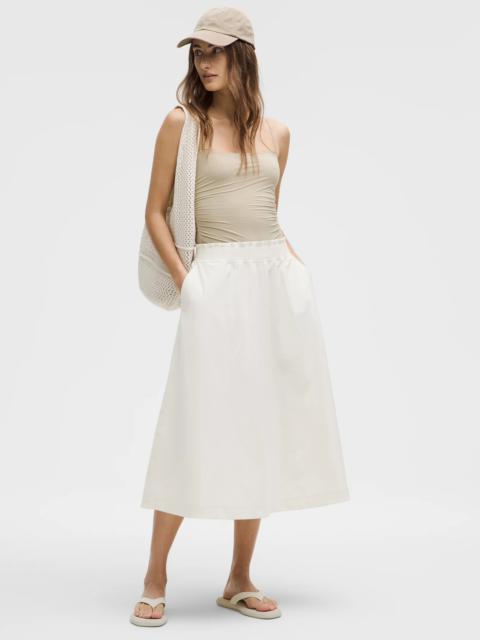 lululemon Stretch Woven Ruffle-Waist Midi Skirt